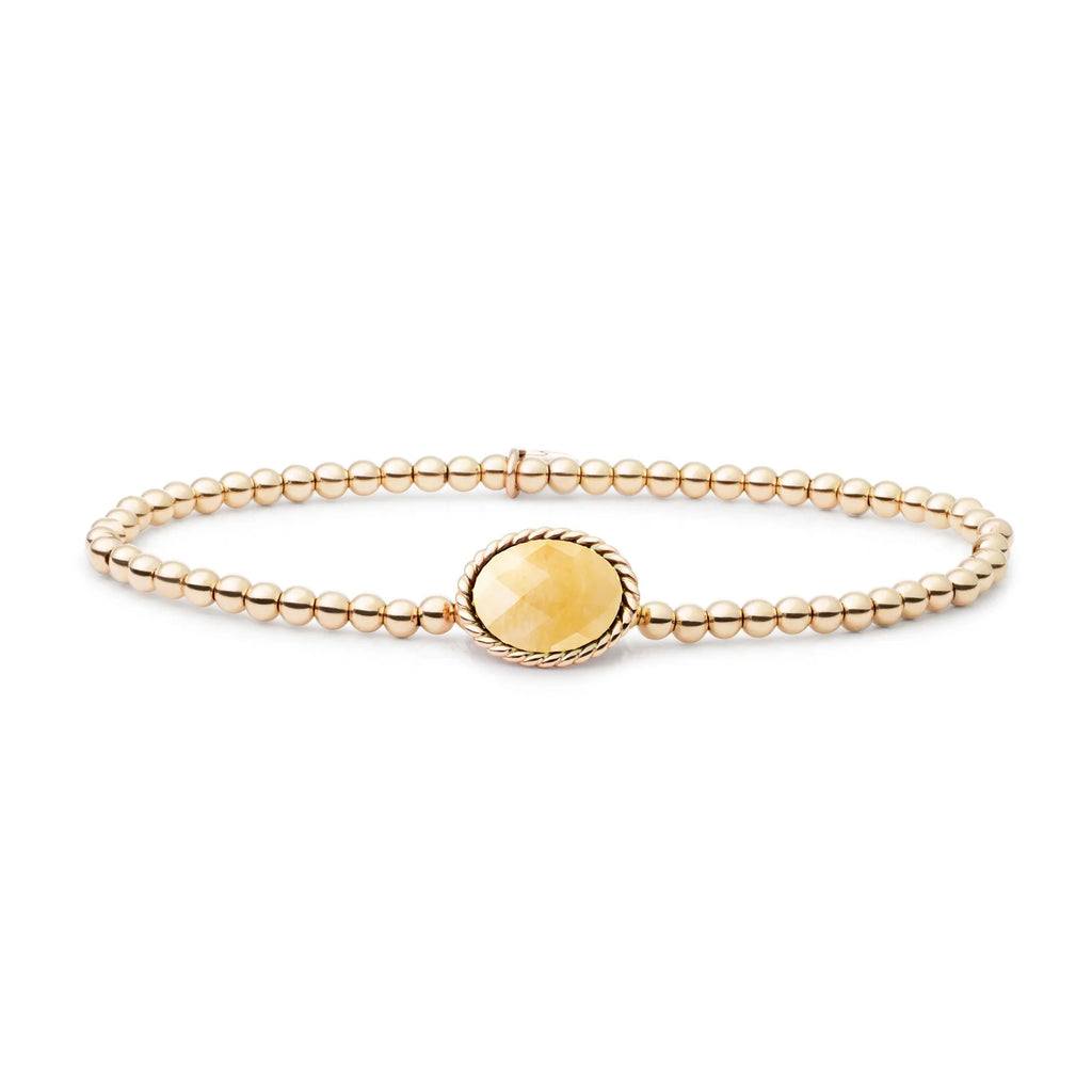 Sparkling Jewels armband Twist Yellow Jade SB-G-3MM-TG30