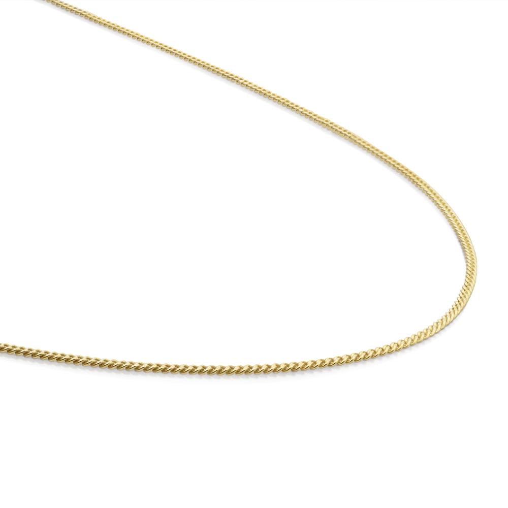 Sparkling Jewels zilveren Necklace Curb Chain gold plated SN-CBG