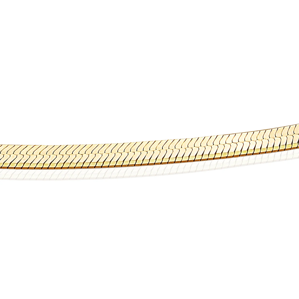 Sparkling Jewels Necklace Herringbone Chain Gold Plated SN-HBG-045