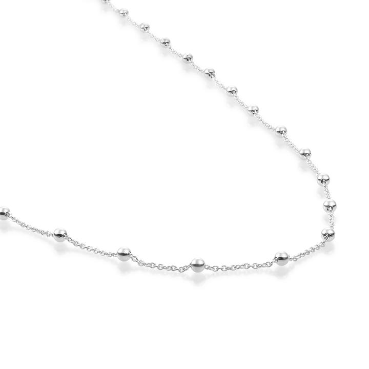 Sparkling Jewels Necklace Ball Chain Silver 90cm SNBSG