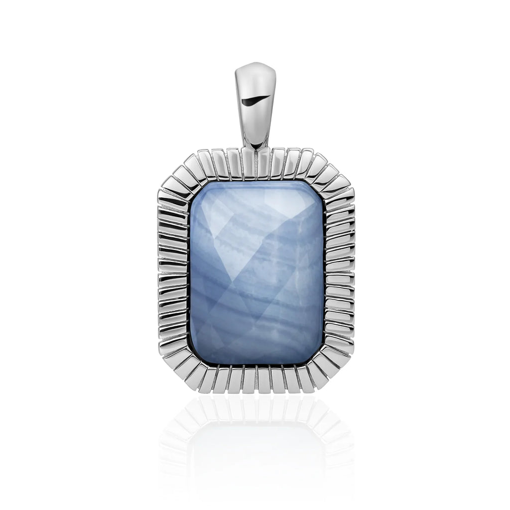 Sparkling Jewels zilveren Baguette Pendant Blue Aventurine SP23-G37