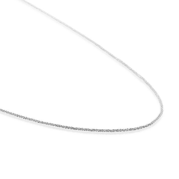Sparkling Jewels Necklace Criss Cross Chain Silver 60cm SNCSM060